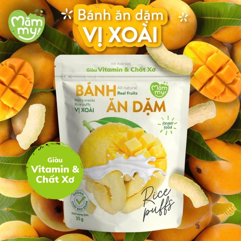 Bánh ăn dặm Mămmy vị xoài-25g (Bé từ 6 tháng)