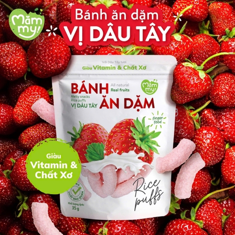 Bánh ăn dặm Mămmy vị dâu tây-25g (Bé từ 6 tháng)