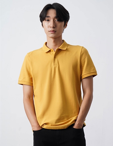 Áo Polo Basic Thêu Fitted Tay Ngắn