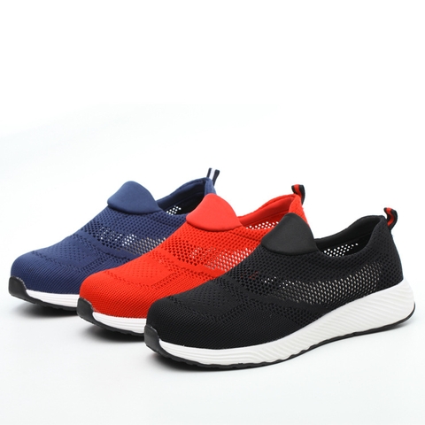 Giày bảo hộ siêu nhẹ nam xỏ lỗ Rodo mũi thép, đế thoáng khí