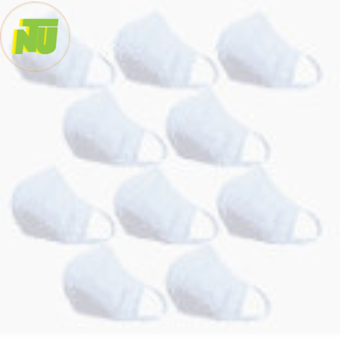 10 khẩu trang vải trắng tinh - Form chuẩn