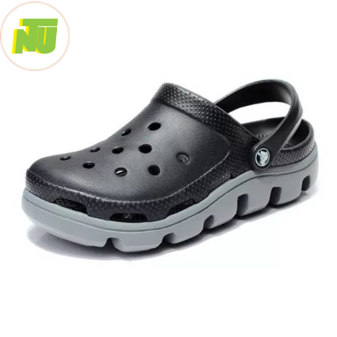 Giày nhựa có quai ( màu đen đế xám)