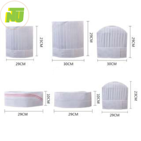 Mũ đầu bếp bằng giấy 8.5cm