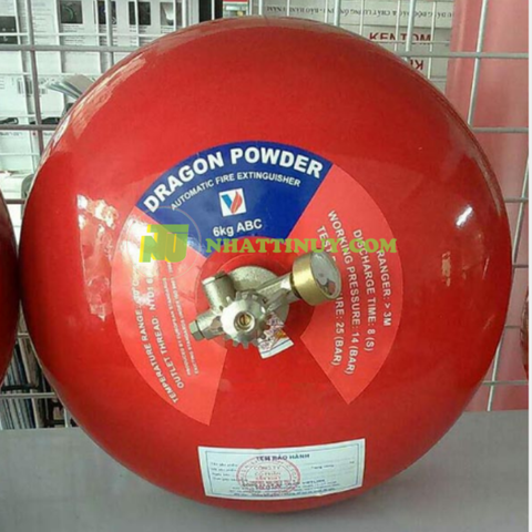 Bình cầu chữa cháy tự động Dragon bột ABC 6KG có tem KĐ
