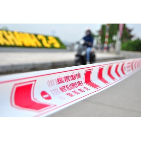 Cuộn rào cản trắng đỏ