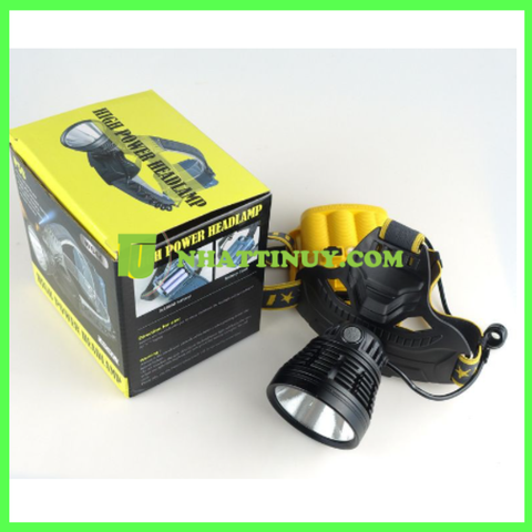 Đèn pin đội đầu SFQ75 hợp kim nhôm có quạt tản nhiệt kèm 3 pin 18650