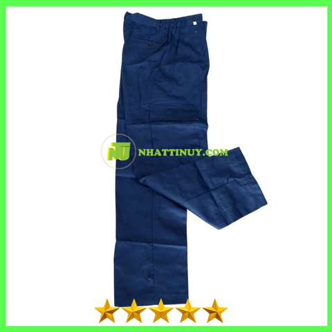 Quần kaki  xanh đen phối đỏ