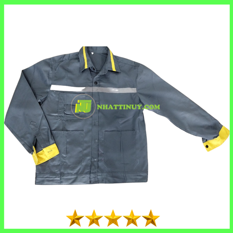 Áo kaki 368 màu ghi chì có phản quang size M
