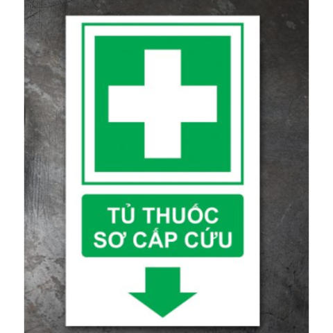 Bảng tủ thuốc sơ cấp cứu- mica 1 mặt