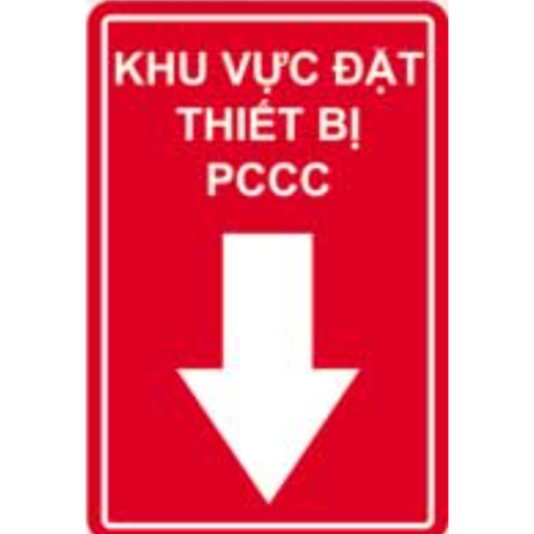 Bảng khu vực đặt thiết bị PCCC- mica 1 mặt