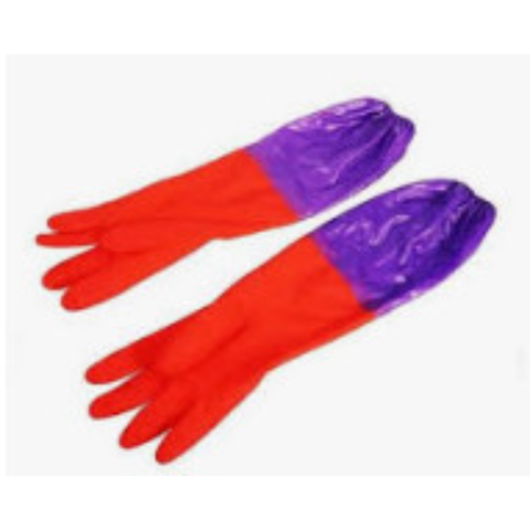 Găng tay su dài lót nỉ