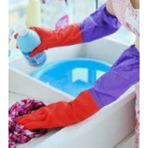 Găng tay su dài lót nỉ