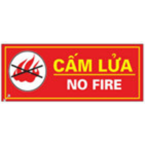 bảng cấm lửa bằng mica dẻo