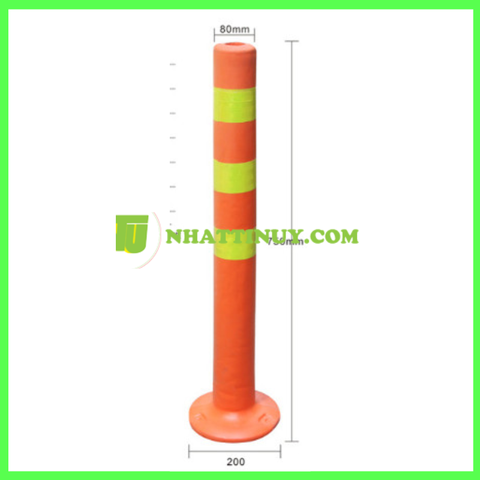 Cọc tiêu phân làn Eva  Rodo 75cm dây phản quang vàng