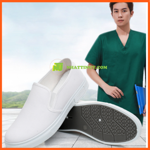 Giày nam y tá đế mềm thoáng khí chống trơn trượt