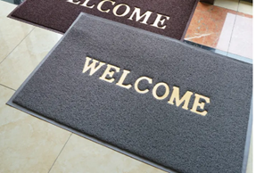 THẢM CHÙI CHÂN WELCOME MÀU GHI