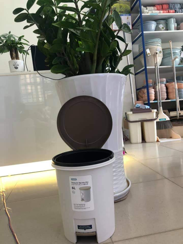 Thùng rác đạp chân tròn 6 lít Inochi