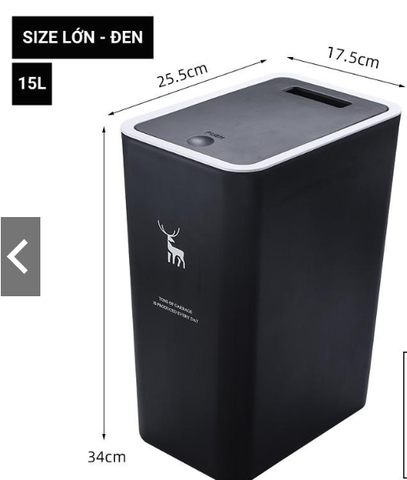 Thùng Rác Nắp Bật Nhấn Nút