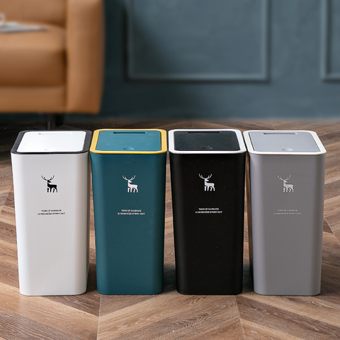 Thùng Rác Nắp Bật Nhấn Nút