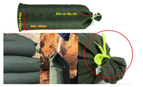 Bao cát vải bố màu đen 30 x 60