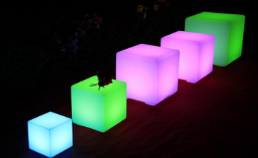 Bàn/Ghế LED khối trụ ngoài trời