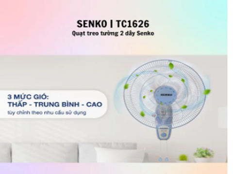 Quạt treo tường 2 dây SENKO TC1626