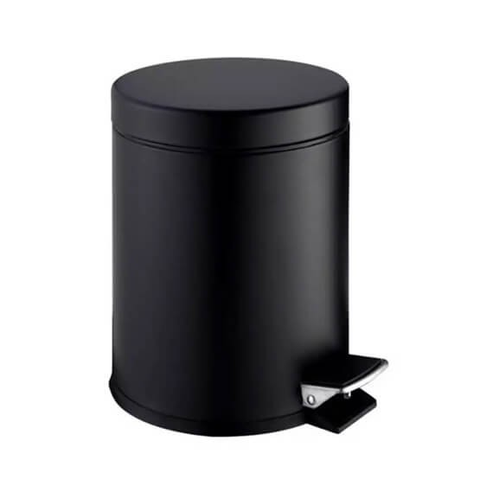 Thùng rác inox chân đạp 5L - màu đen