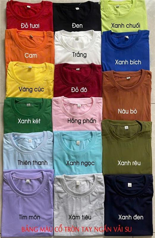 áo thun nhiều màu