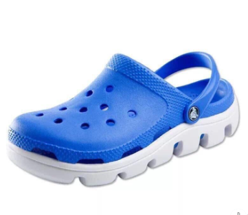 Giày nhựa có quai xanh đế xám