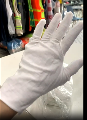 Găng tay thun trắng