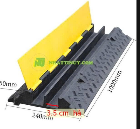 Gờ giảm tốc 2 rãnh luồn dây điện