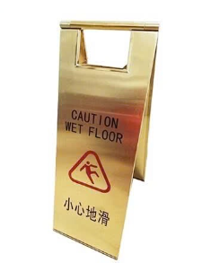 Bảng cảnh báo chữ A kim loại