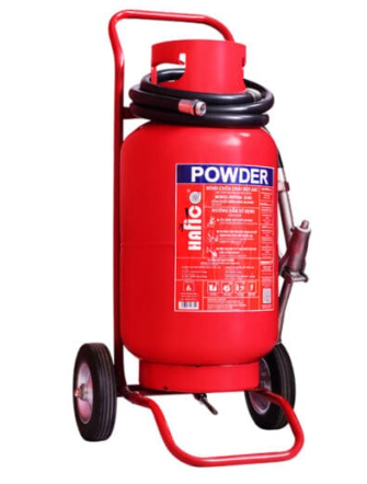 Bình chữa cháy bột ABC 35kg Hafico xe đẩy di động