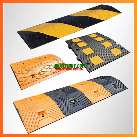 Gờ giảm tốc cao su giới hạn tốc độ; đai đệm cao su và nhựa