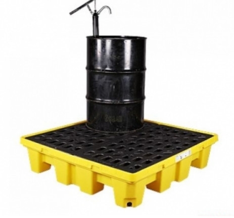 Pallet nhựa chứa phuy chống tràn, 4 drum, dung tích 68 Gallon/ 260 lít