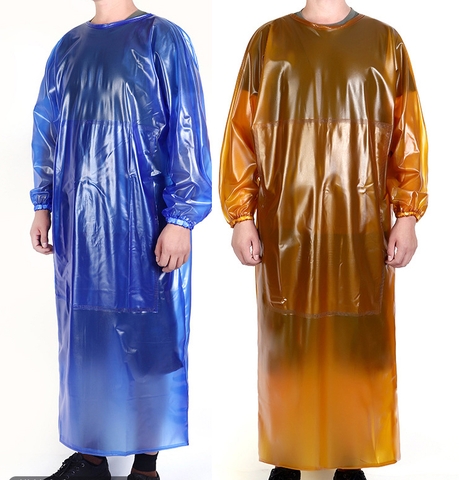 Tạp dề thuỷ sản dài tay, áo khoác ngược thuỷ sản không thấm nước