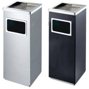 THÙNG RÁC INOX VUÔNG CÓ GẠT TÀN