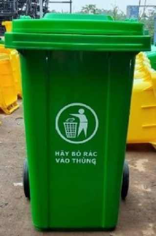 Thùng rác nhựa có gân 100 Lít