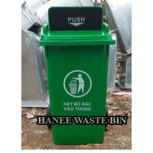 THÙNG RÁC NHỰA 100 Lít nắp đẩy