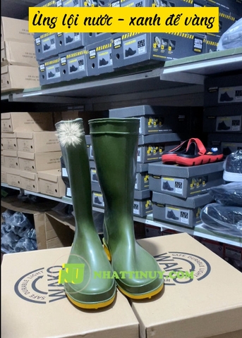 Ủng TD 284 xanh rêu đế vàng