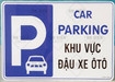 Bảng khu vực để xe -mica 2 mặt