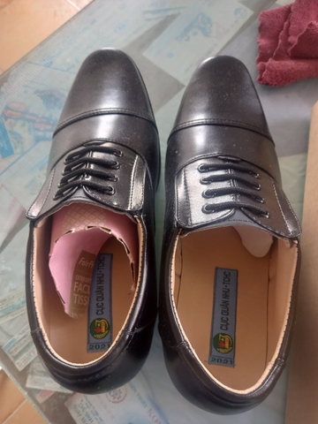 Giày Da Bảo Vệ  (có cột dây- giày da )