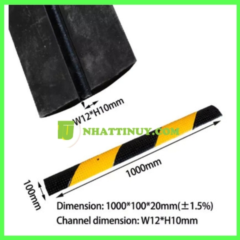 gờ giảm tốc cao su ( 1000 x 100x 20)mm