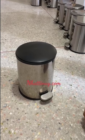 Thùng rác đạp chân 12L chống vân tay