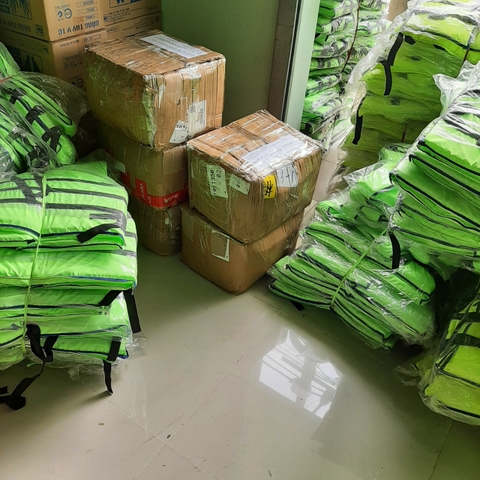 Áo phao cứu hộ VN màu xanh cốm