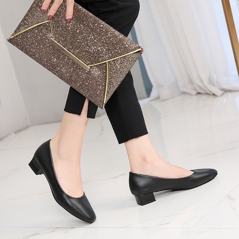 Giày vp nữ (3 phân) ( tên xuất hóa đơn: Giày da)