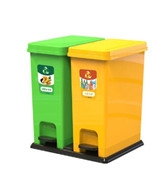 Thùng rác nhựa đạp chân ECO 2 ngăn phân loại rác