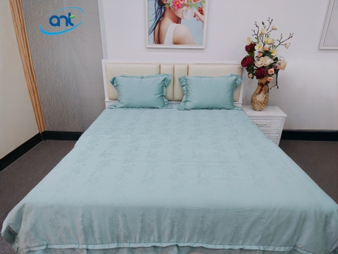 Bộ Chăn Ga Gối Ogarnic Tơ Tằm JQ09