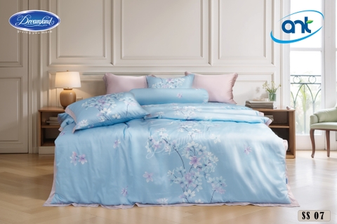 Bộ Chăn Ga Gối Ogarnic Tơ Tằm SS07