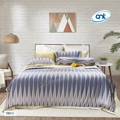 Bộ Chăn Ga Gối Tencel Hoàng Gia H11